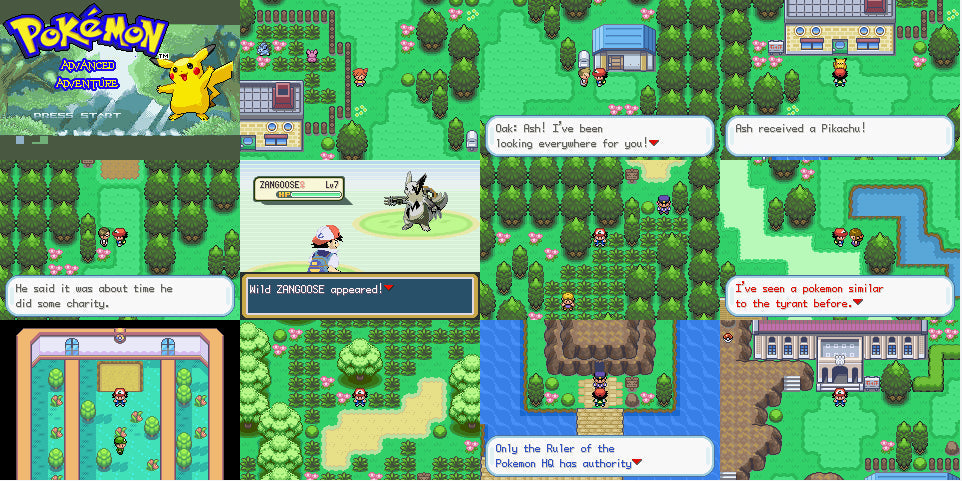 Pokemon Advanced Adventure GBA ROM Hack Video Game Boy Advance Custom