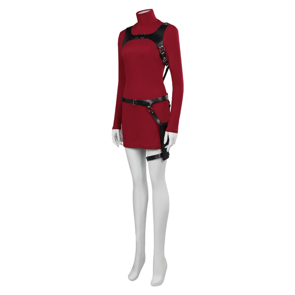 Female Resident 4 Cosplay Costume Ada Wong Dress Belt Outfits Fantasia Halloween Carnival Disguise Suit For Adult Women Girls - Premium costume from Lizard Vigilante - Just $28.99! Shop now at Lizard Vigilante