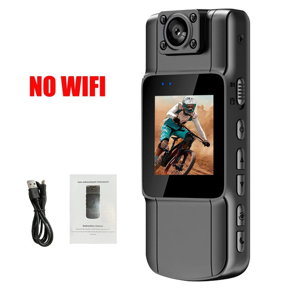 4K 1080P HD WiFi Mini Camera with Infrared Night Vision – Handheld Portable Camera with 180° Rotating Lens, Smart Car Recorder & Law Enforcement Device - Premium camera from Lizard Vigilante - Just $21.99! Shop now at Lizard Vigilante