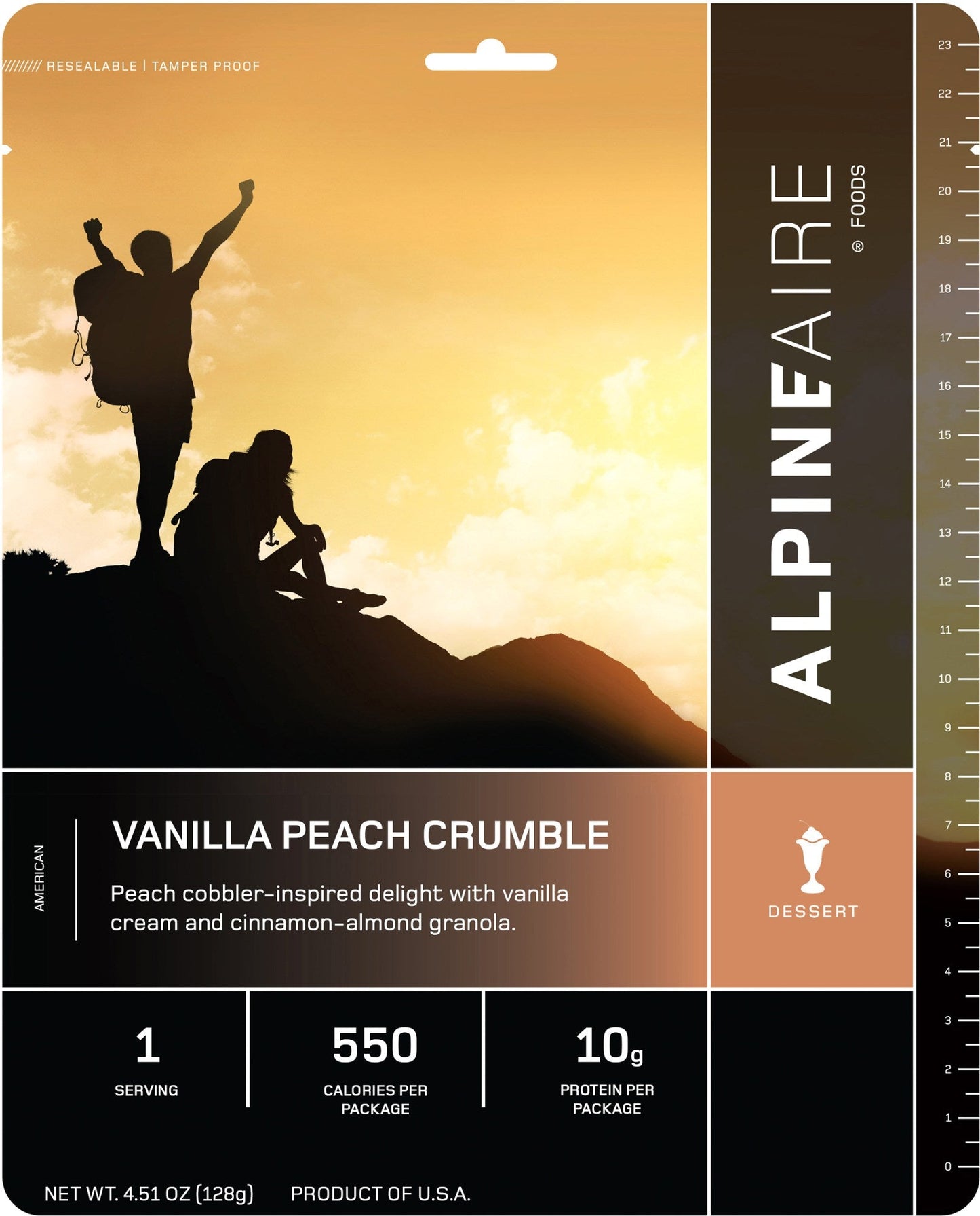 AlpineAire Vanilla Peach Crumble | Cook-in-Pouch Dessert