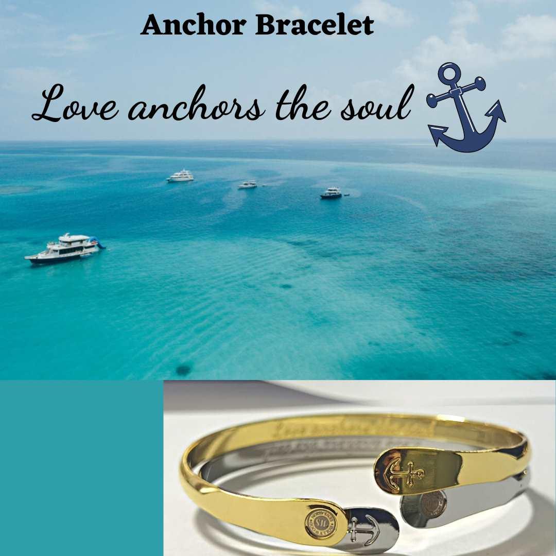 Anchor Bracelet Engraved Bracelets Love Anchors the Soul Anchor Bracelet