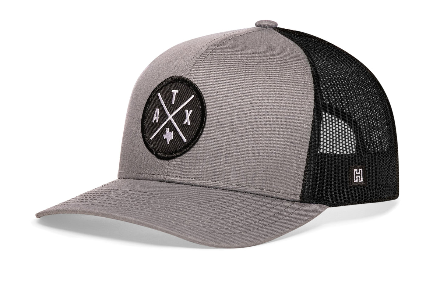 Austin Trucker Hat  |  Gray-Black ATX X Snapback