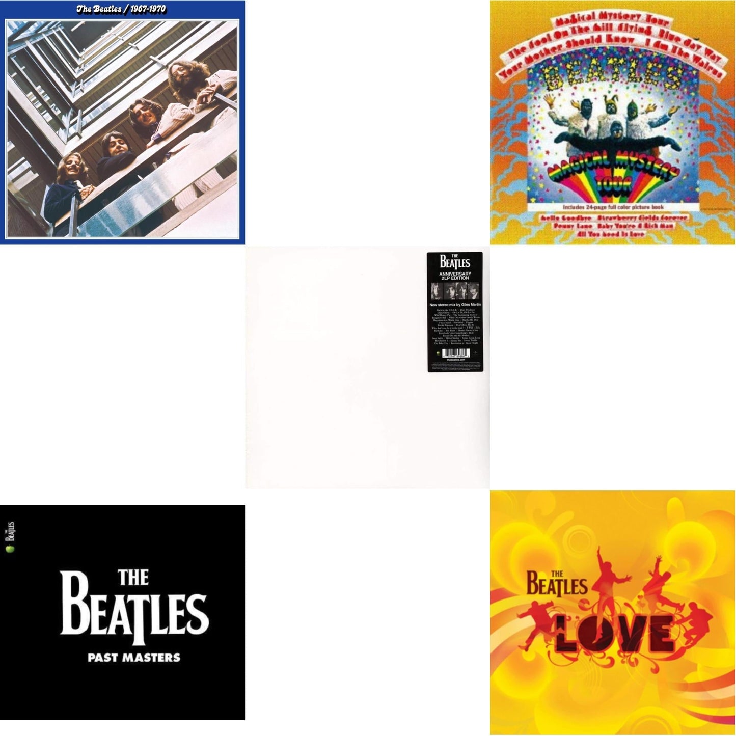 Magical Mystery Tour & Past Masters 1 & 2 & Beatles 1967-1970 (2023 Edition) (Half-Speed) (3LP) & Love  & Beatles (The White Album) (2LP)