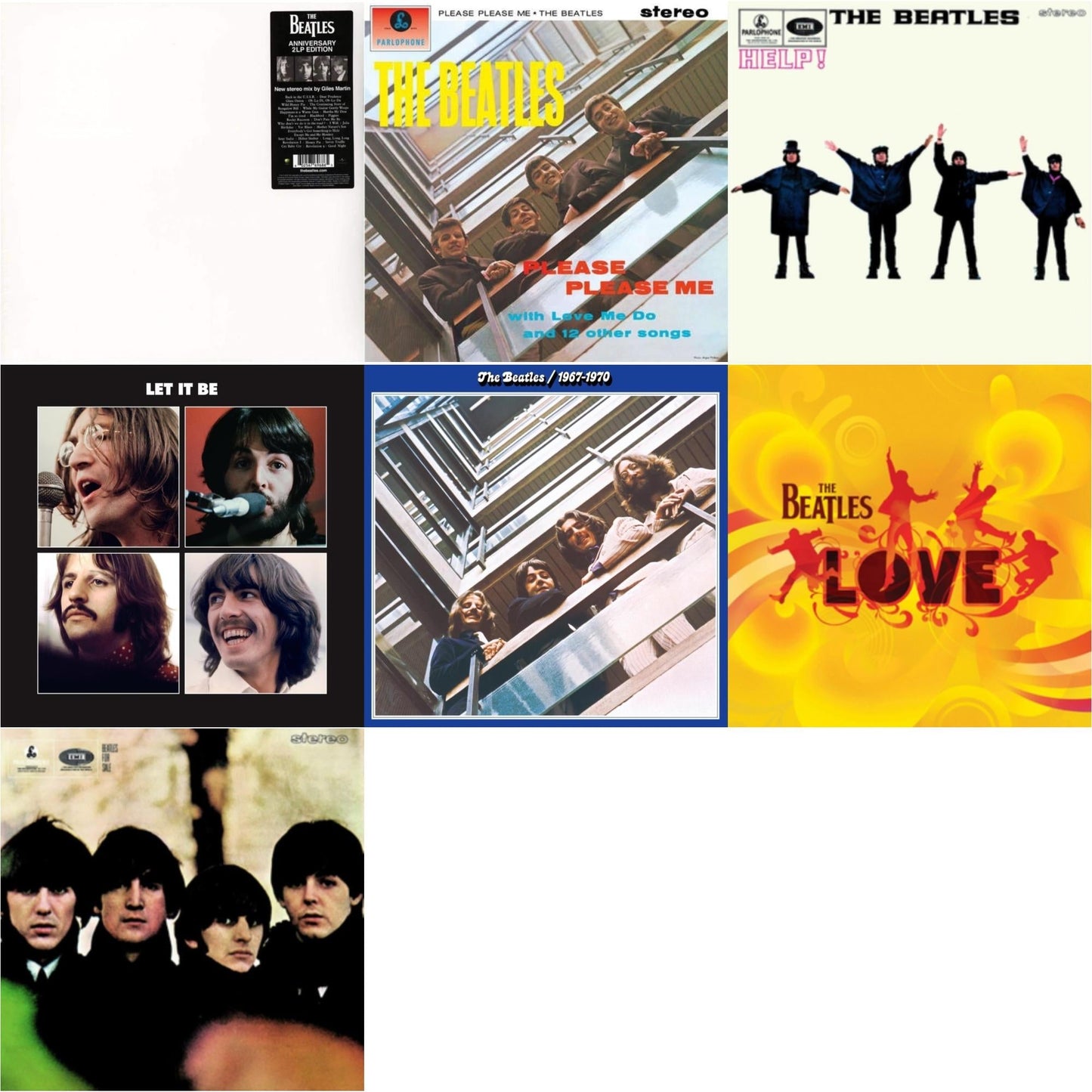 Beatles For Sale & Help & Please Please Me & Beatles 1967-1970 (2023 Edition) (Half-Speed) (3LP) & Let It Be Special Edition & Love  & Beatles (The White Album) (2LP)