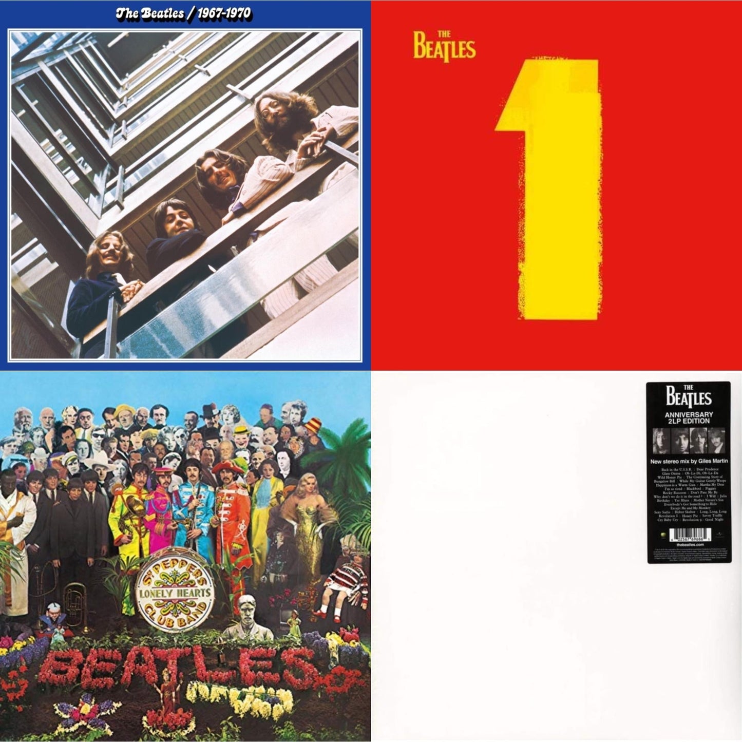 Beatles - Beatles 1967-1970 (2023 Edition) (Half-Speed) (3LP) & 1 (2015 Reissue) & Sgt. Pepper's Lonely Hearts Club Band (2017 Stereo Mix/180G/Original Stencils) & Beatles (The White Album) (2 LP)