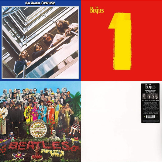 Beatles - Beatles 1967-1970 (2023 Edition) (Half-Speed) (3LP) & 1 (2015 Reissue) & Sgt. Pepper's Lonely Hearts Club Band (2017 Stereo Mix/180G/Original Stencils) & Beatles (The White Album) (2 LP)