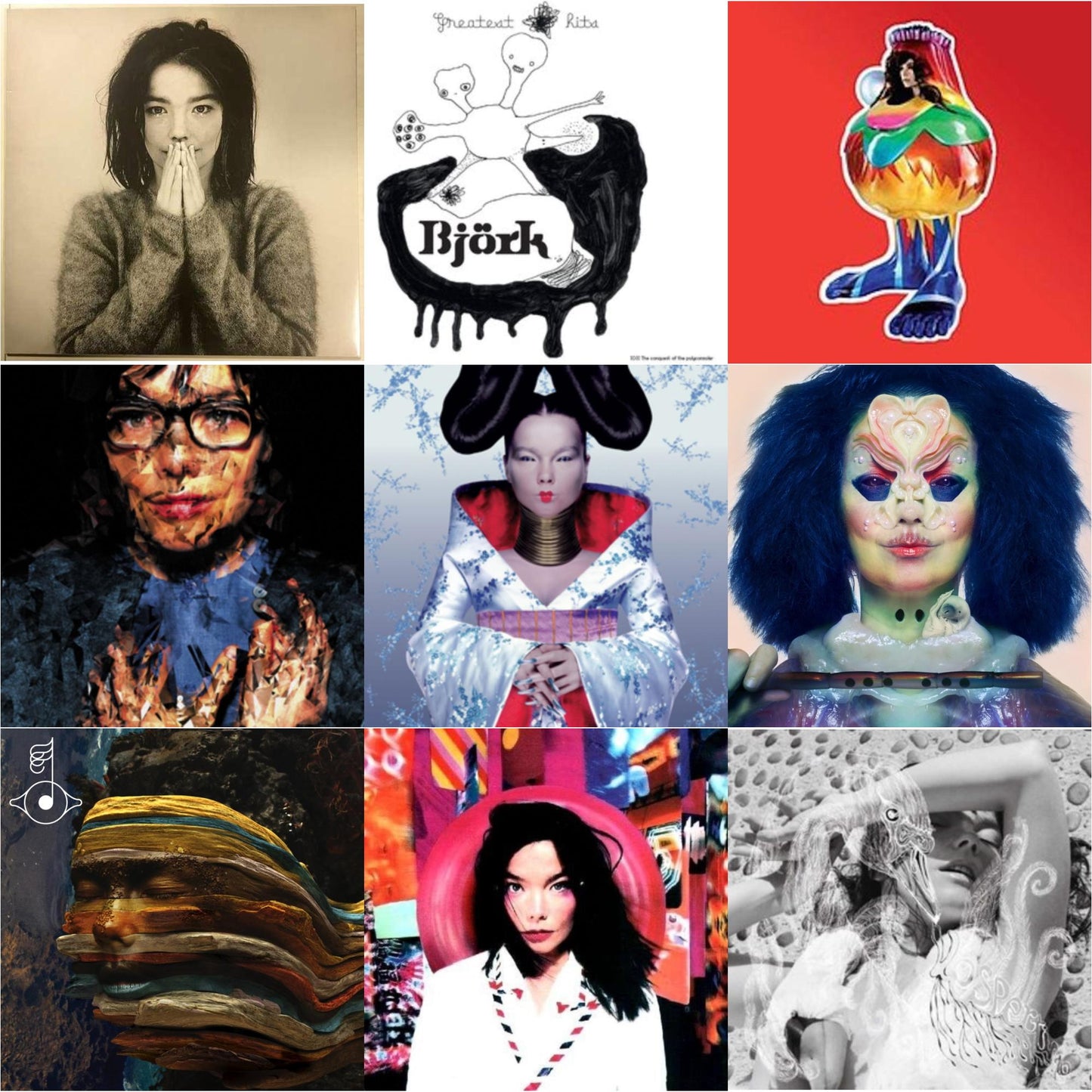 Bjork - Debut & Homogenic & Post & Vespertine & Greatest Hits & Utopia & Selma Songs & Bastards: Remix & Volta - LP Vinyl Bundle