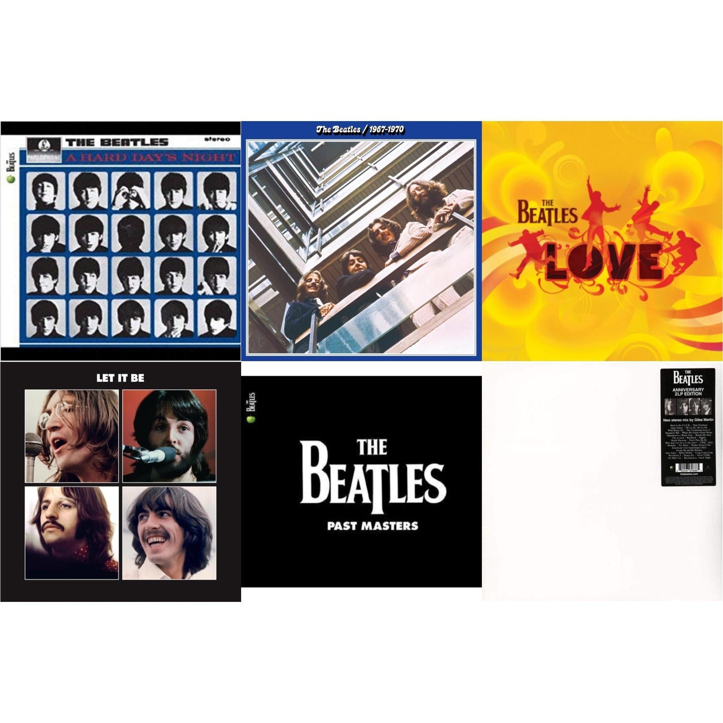 Hard Day's Night & Past Masters 1 & 2 & Beatles 1967-1970 (2023 Edition) (Half-Speed) (3LP) & Let It Be Special Edition & Love  & Beatles (The White Album) (2LP)