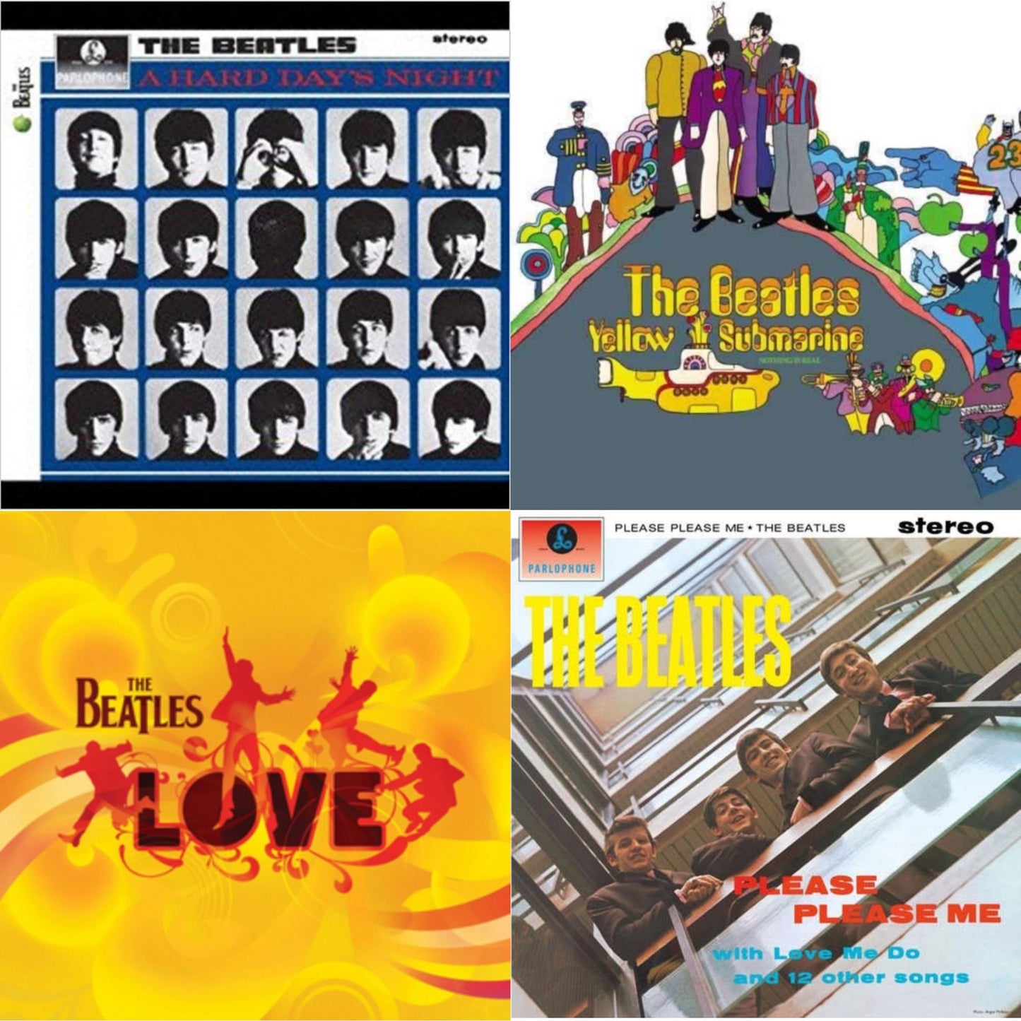 Hard Day's Night & Please Please Me & Yellow Submarine & Love
