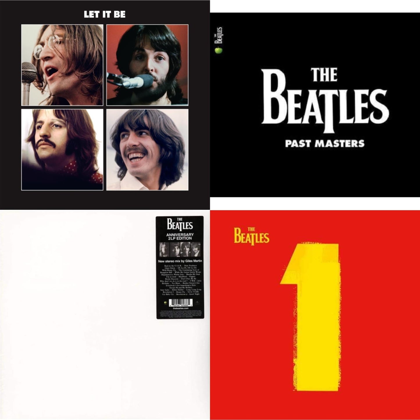 Past Masters 1 & 2 & Let It Be Special Edition & 1 (2015 Reissue) & Beatles (The White Album) (2LP)