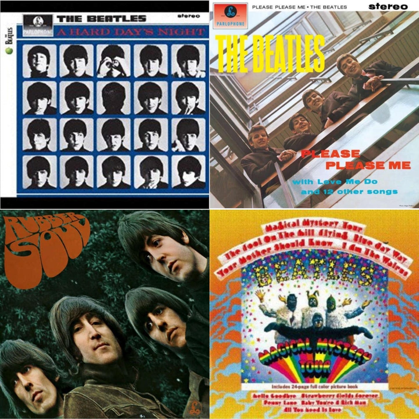 Hard Day's Night & Please Please Me & Rubber Soul & Magical Mystery Tour
