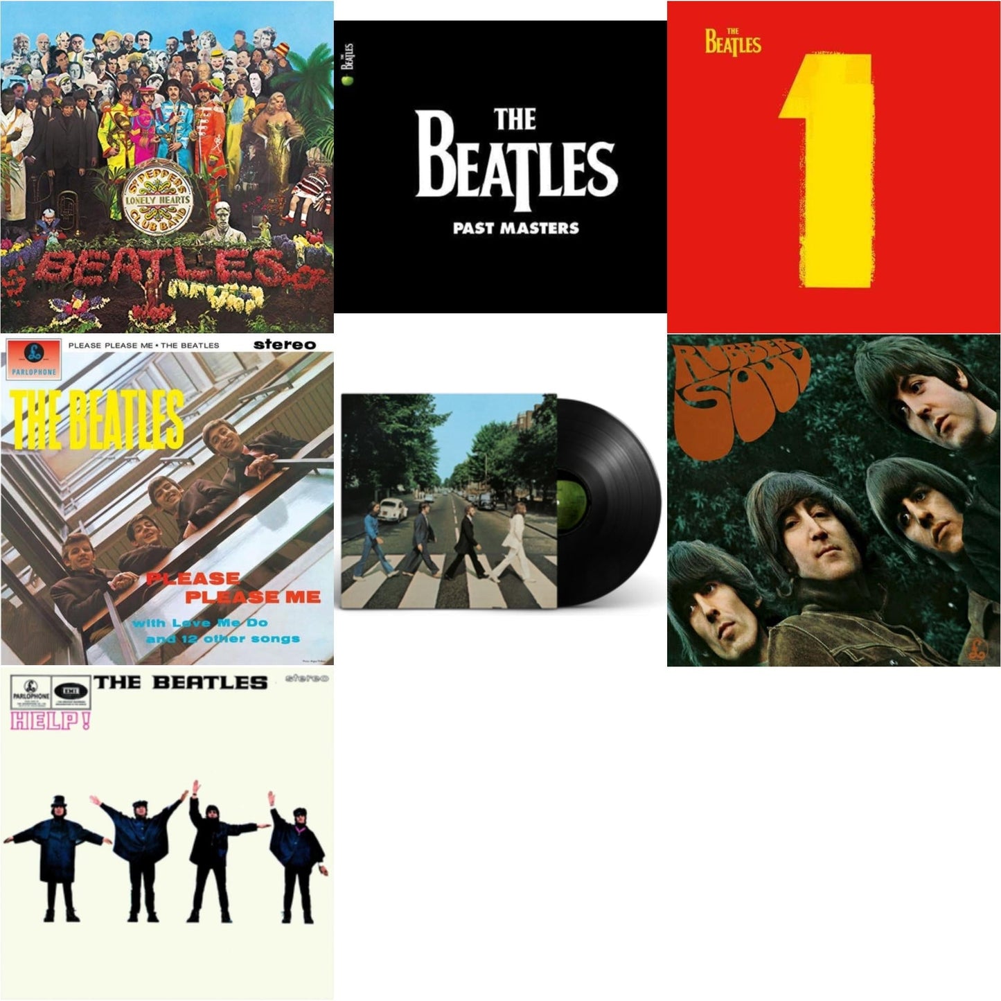 Help & Please Please Me & Rubber Soul & Past Masters 1 & 2 & 1 (2015 Reissue) & Sgt. Pepper's Lonely Hearts Club Band (2017 Stereo Mix/180G/Original Stencils) & Abbey Road Anniversary