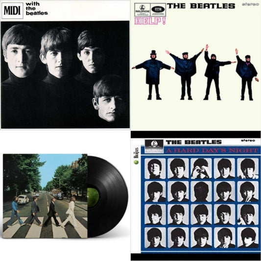 Beatles - Hard Day's Night & Help & With The Beatles & Abbey Road Anniversary - LP Vinyl Bundle
