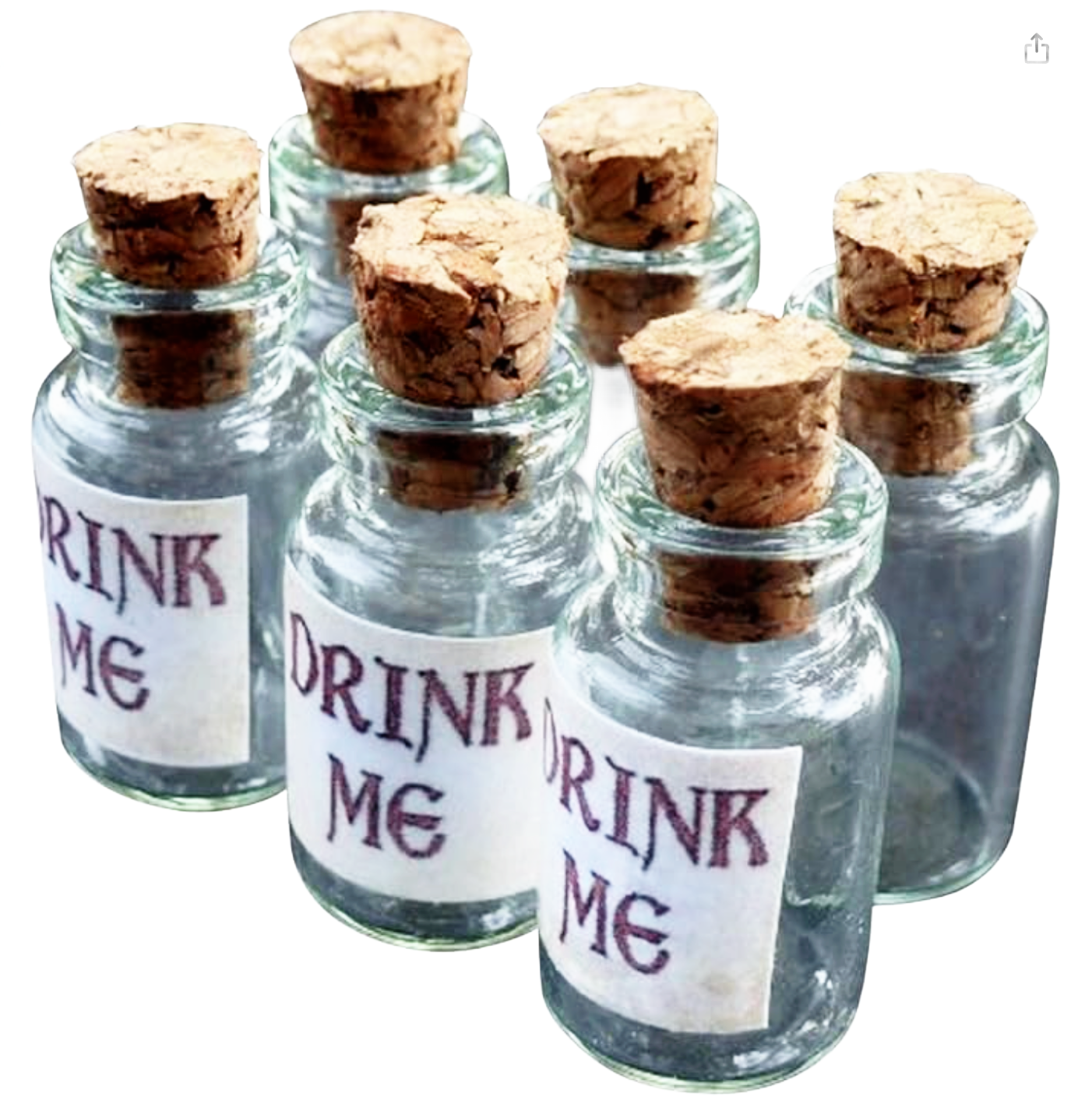 6pcs DIY art and craft Alice in Wonderland eat/drink me