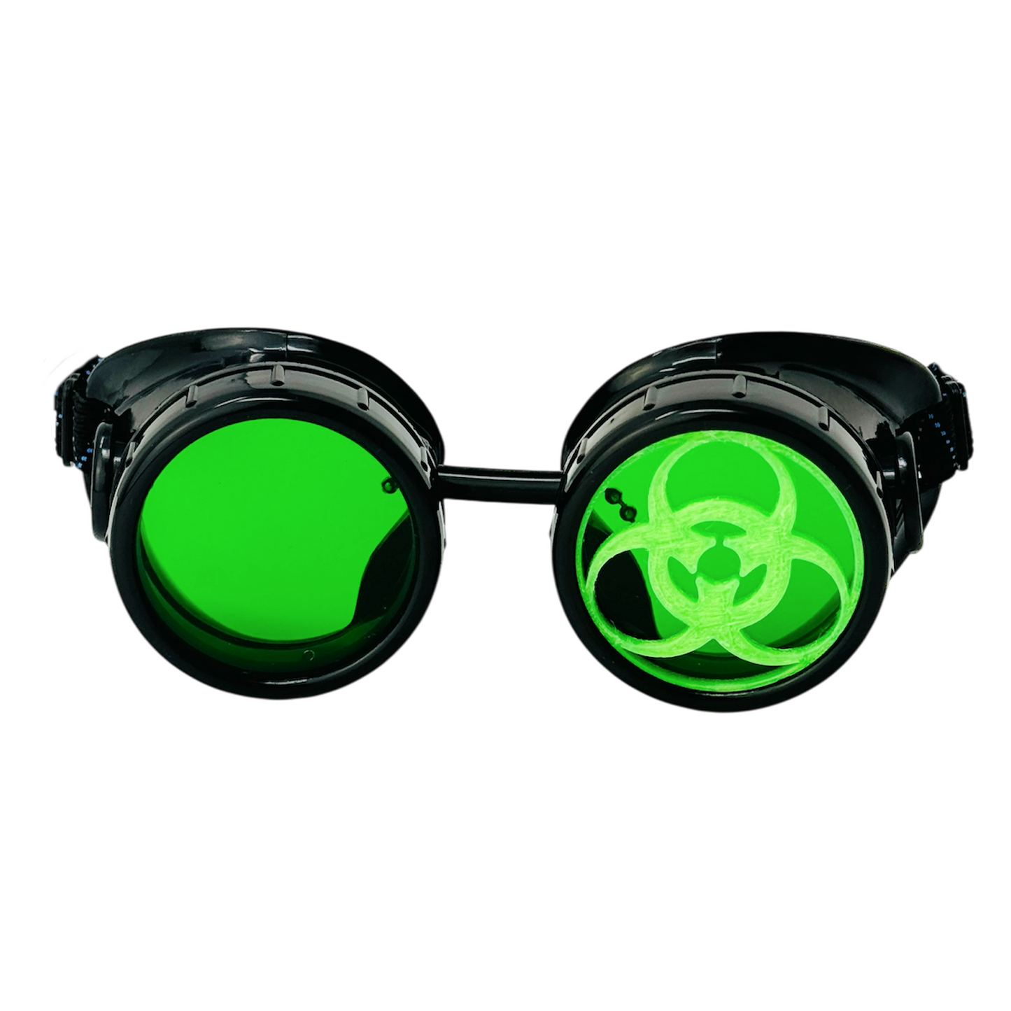 Steampunk Mad Scientist goggles biohazard cosplay glasses