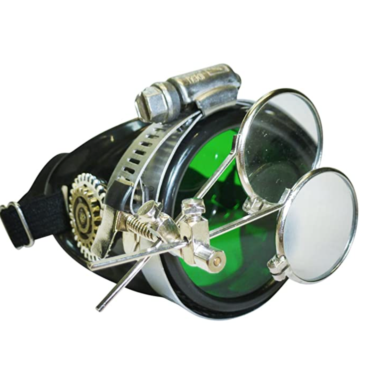 Airship captain pirate eyepatch monocle Rave goggle with magnifying eye loupes