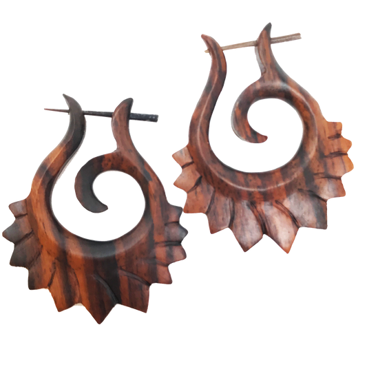 Hawaiian vibe organic earrings