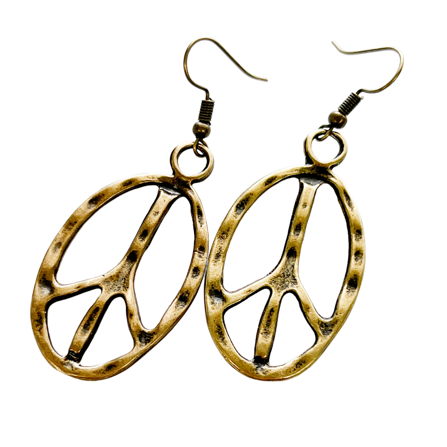 Peace sign earrings peace symbol charm