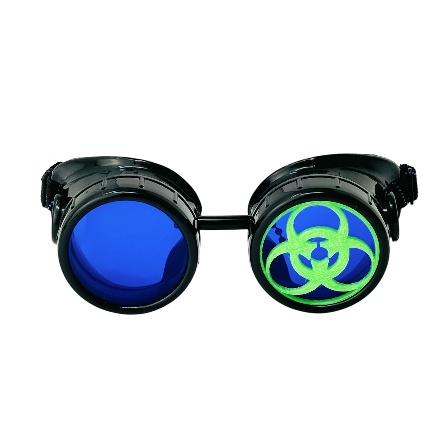 Steampunk Mad Scientist goggles biohazard cosplay glasses