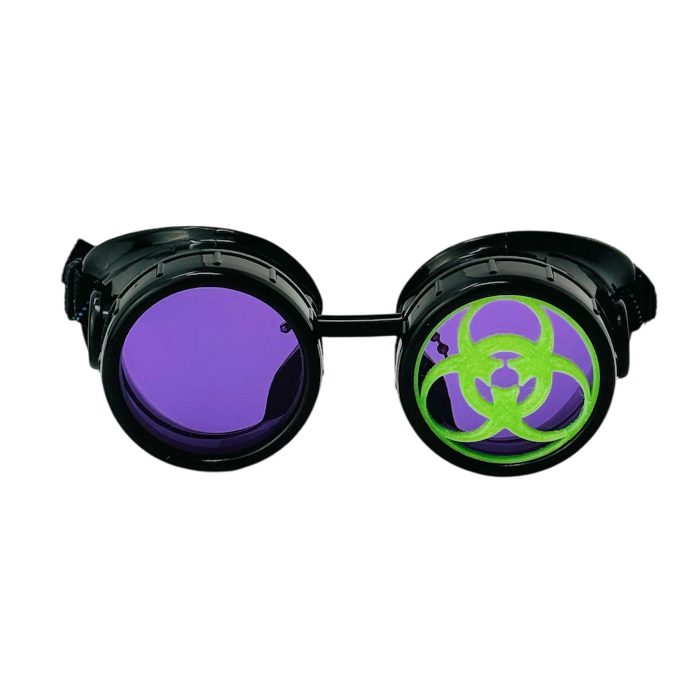 Steampunk Mad Scientist goggles biohazard cosplay glasses