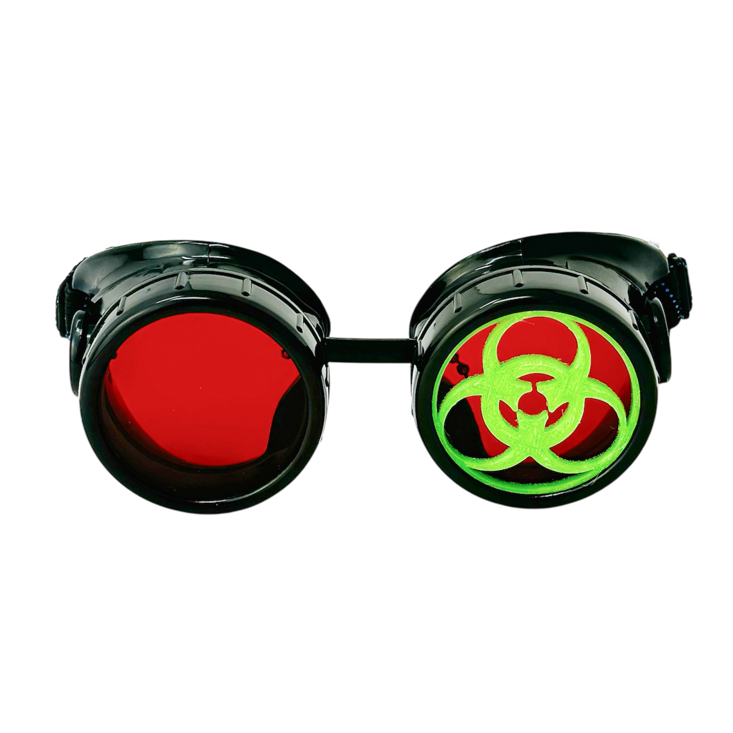 Steampunk Mad Scientist goggles biohazard cosplay glasses