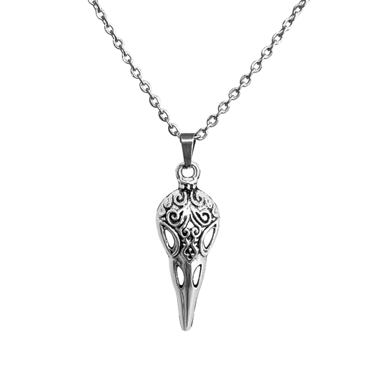 Bird skull necklace stainless steel