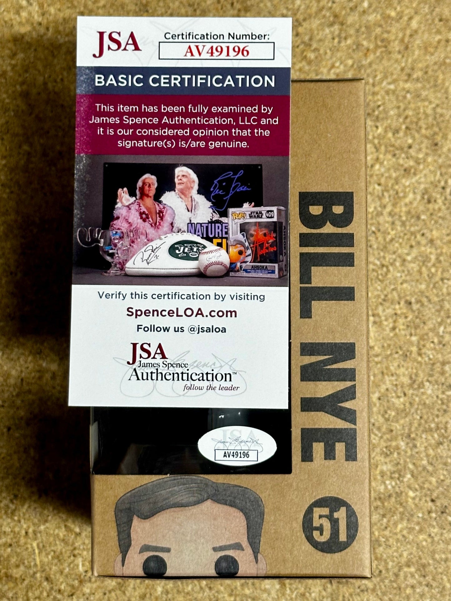 Bill Nye The Science Guy #51 Signed Earth Day Vaulted Funko Pop! With JSA COA