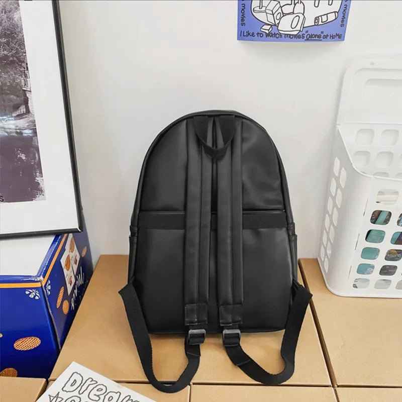 Elegant Leather Backpack Bag : With Fancy Zipper