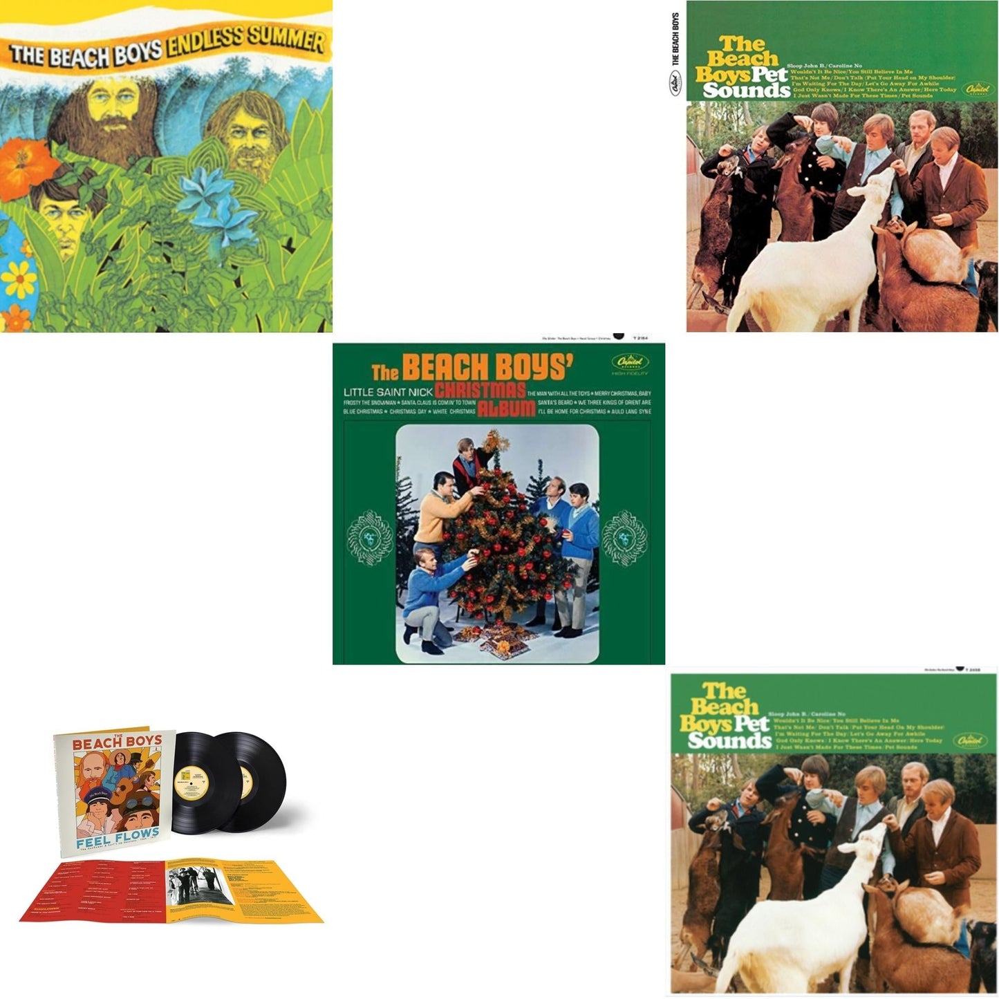 Endless Summer & Feel Flows: The Sunflower & Surf's Up Sessions 1969-1971 (2LP) & Beach Boys' Christmas Album (Mono) & Pet Sounds (Mono) & Pet Sounds (Stereo)