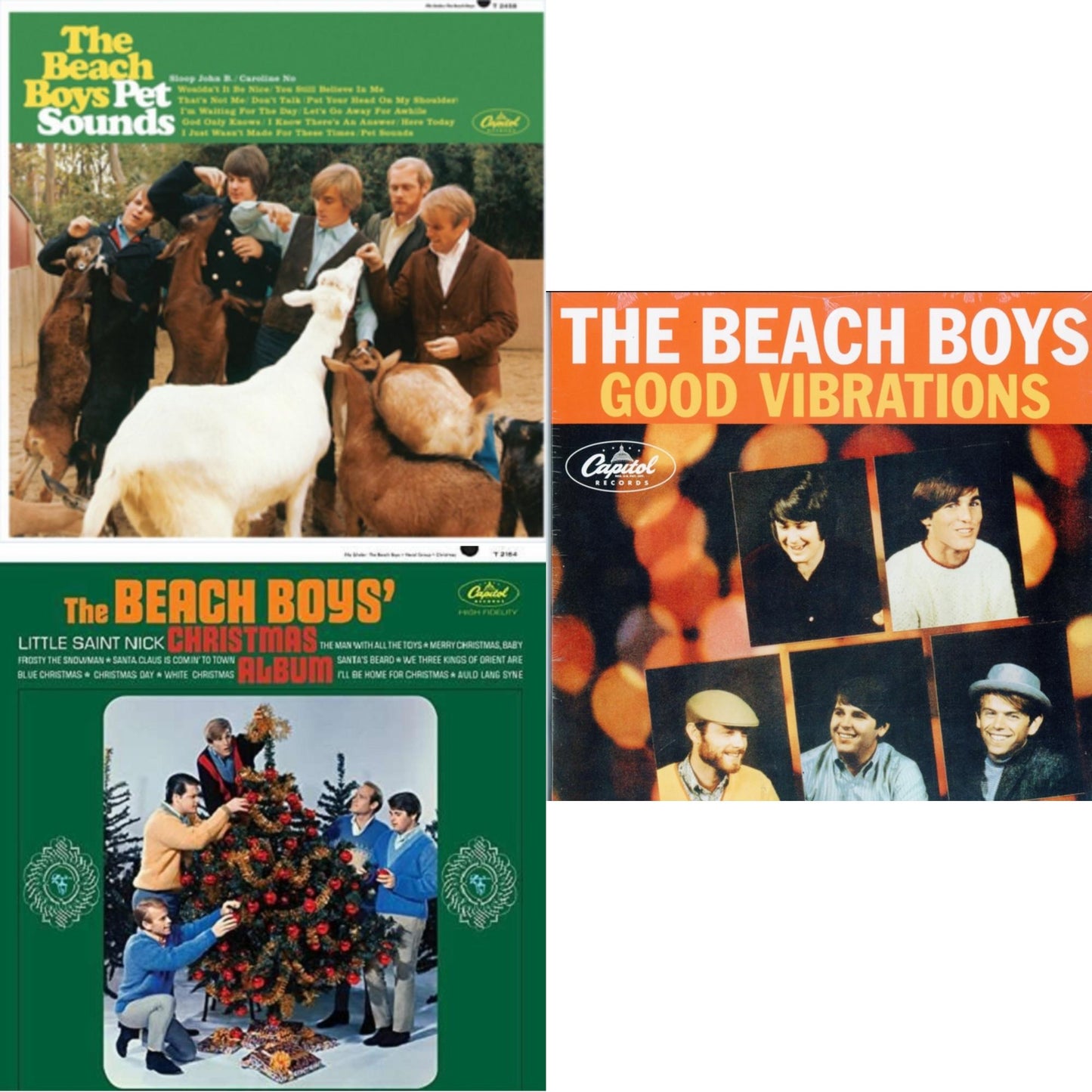 Beach Boys' Christmas Album (Mono) & Pet Sounds (Stereo) & Good Vibrations (Orange/Yellow Swirl-Marble LP Vinyl)