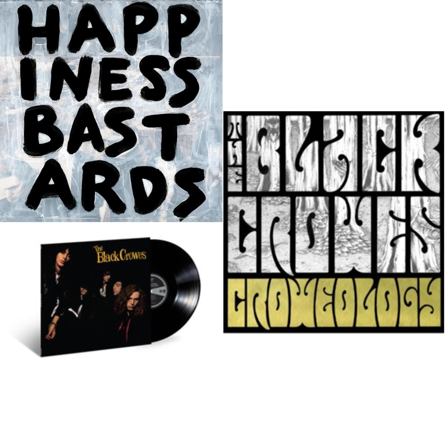 Black Crowes - Croweology & Happiness Bastards (180G) & Shake Your Money Maker (2020 Remaster) - LP Vinyl Bundle