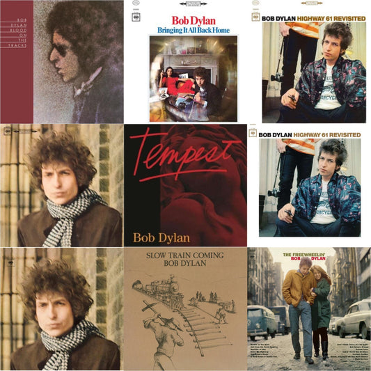 Blood On The Tracks (150G/Dl Insert) & Bringing It All Back Home & Highway 61 Revisited & Blonde On Blonde & Tempest (2LP/CD/180G/Gatefold) & Highway 61 Revisited & Blonde On Blonde & Slow Train Coming (150G/Dl Card) & Freewheelin Bob Dylan (140G/Dl Code)