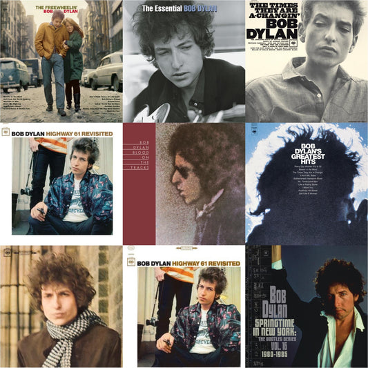 Bob Dylan - Blood On The Tracks (150G/Dl Insert) & Springtime In New York: The Bootleg Series Vol. 16 (1980-1985) (2LP) & Highway 61 Revisited & Blonde On Blonde & Times They Are A-Changin (Mono) & Highway 61 Revisited & Essential Bob Dylan &