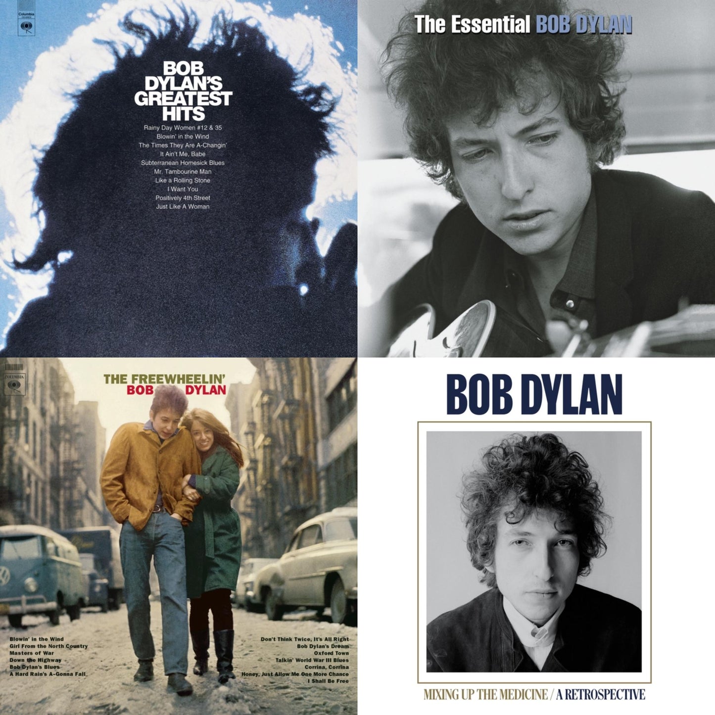 Mixing Up The Medicine & Essential Bob Dylan & Freewheelin Bob Dylan (140G/Dl Code) & Greatest Hits (150G/Dl Card)