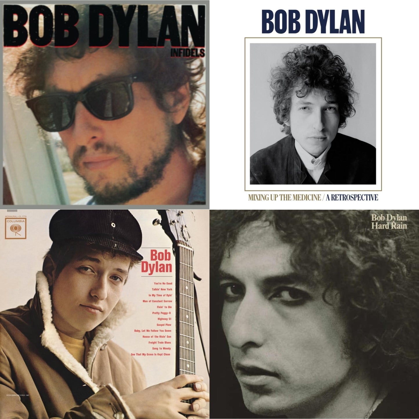 Infidels (150G/Dl Insert) & Mixing Up The Medicine & Bob Dylan (Mono) & Hard Rain (150G/Dl Card)