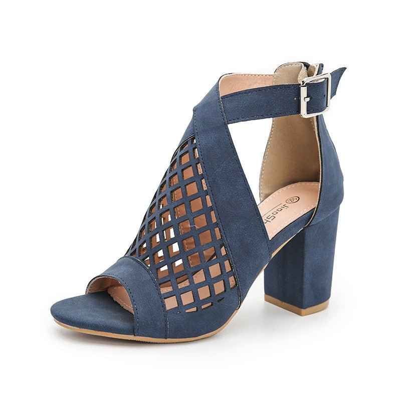 Fish Mouth Sandals : Chunky High Heels