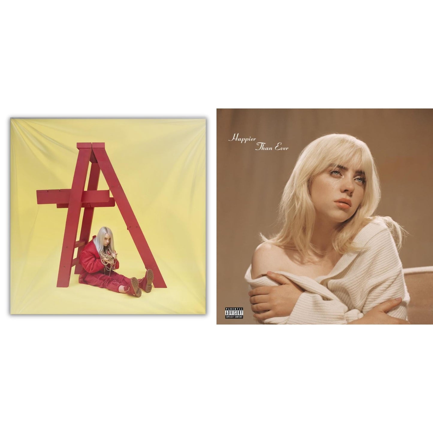 Billie Eilish - Happier Than Ever (X) (2LP) & Billie Eilish - Dont Smile At Me (Black LP Vinyl)