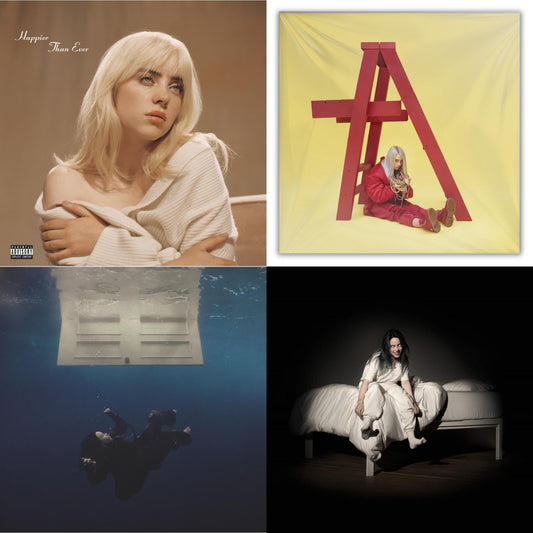Happier Than Ever (X) (2LP) & Hit Me Hard & Soft (Recycled Black LP Vinyl) & Billie Eilish - Dont Smile At Me (Black LP Vinyl) & When We All Fall Asleep, Where Do We Go? (Pale Yellow LP Vinyl)