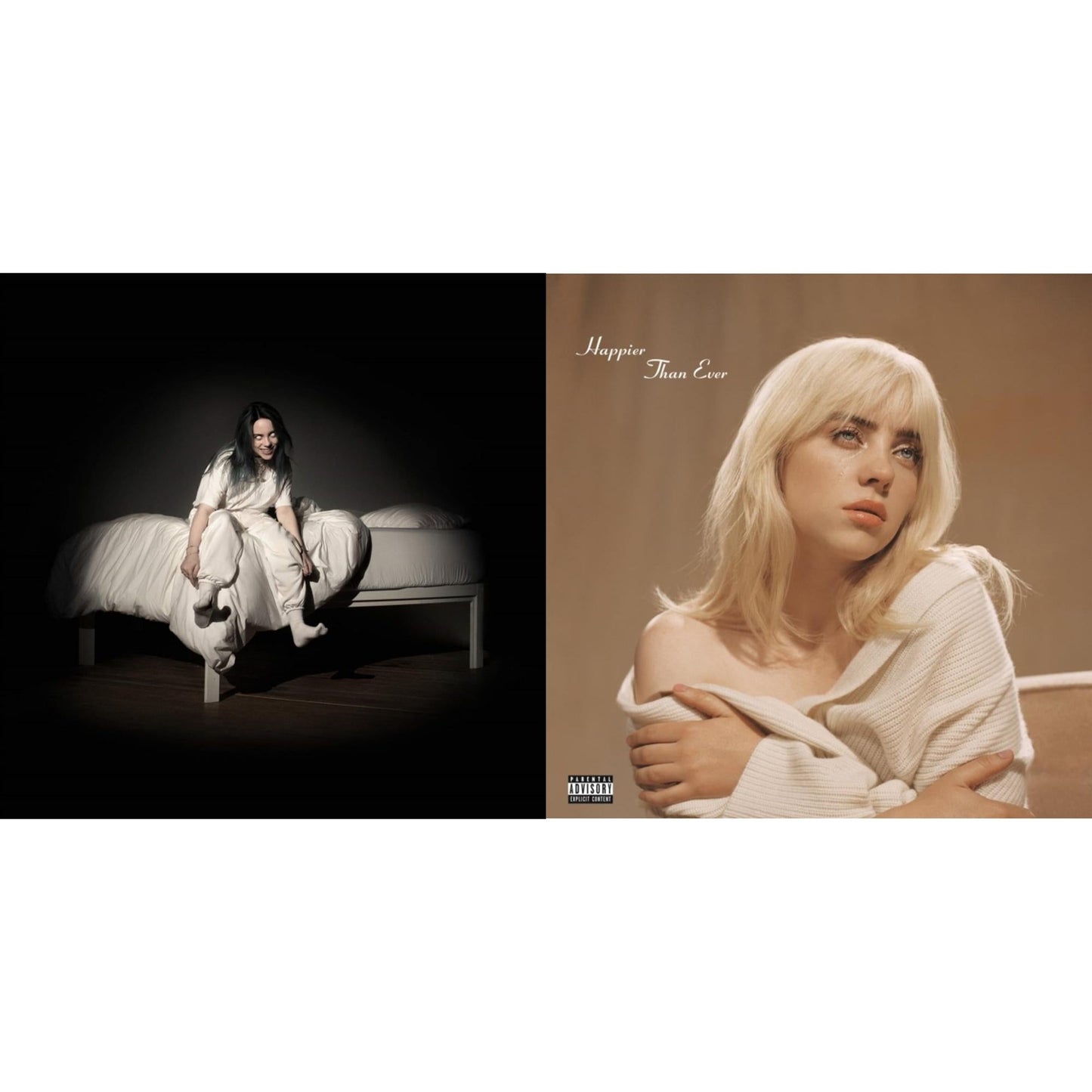 Billie Eilish - Happier Than Ever (X) (2LP) & When We All Fall Asleep, Where Do We Go? (Pale Yellow LP Vinyl)