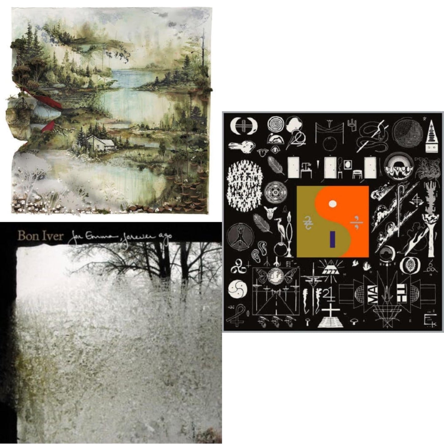 Bon Iver - For Emma Forever Ago & Bon Iver & 22 A Million - LP Vinyl Bundle
