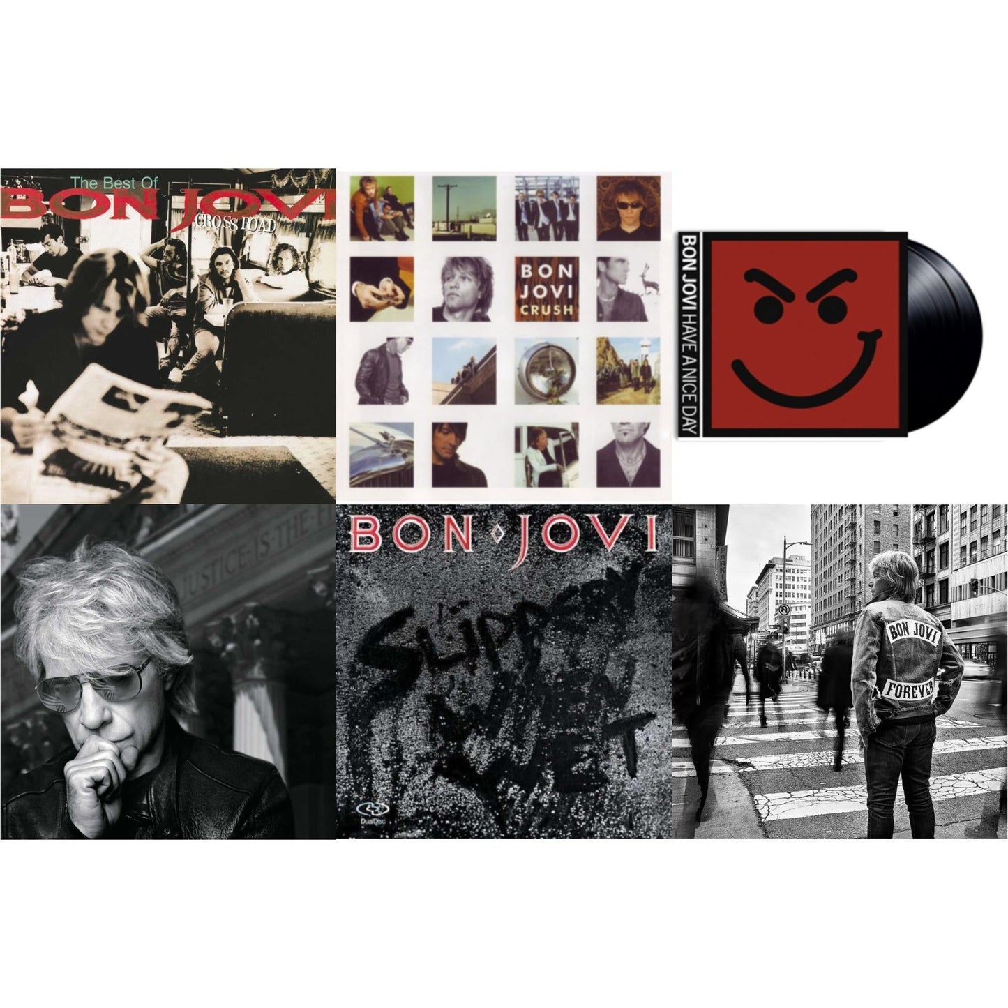 Forever & Cross Road (2LP) & 2020 (2LP/Gold Vinyl) & Slippery When Wet (180G) & Crush (180G) & Have A Niceday (180G)