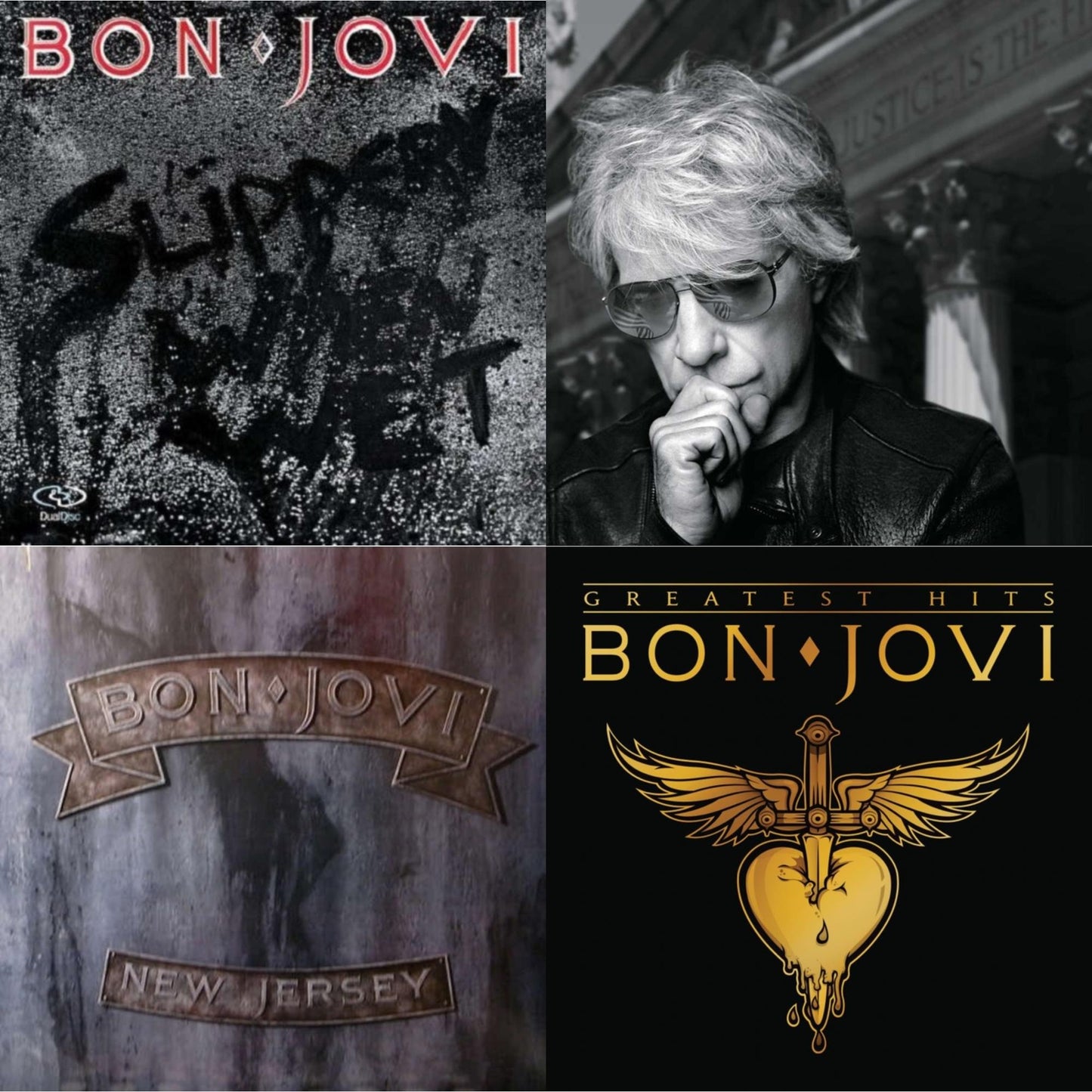 Greatest Hits (2LP) & 2020 (2LP/Gold Vinyl) & Slippery When Wet (180G) & New Jersey (180G)