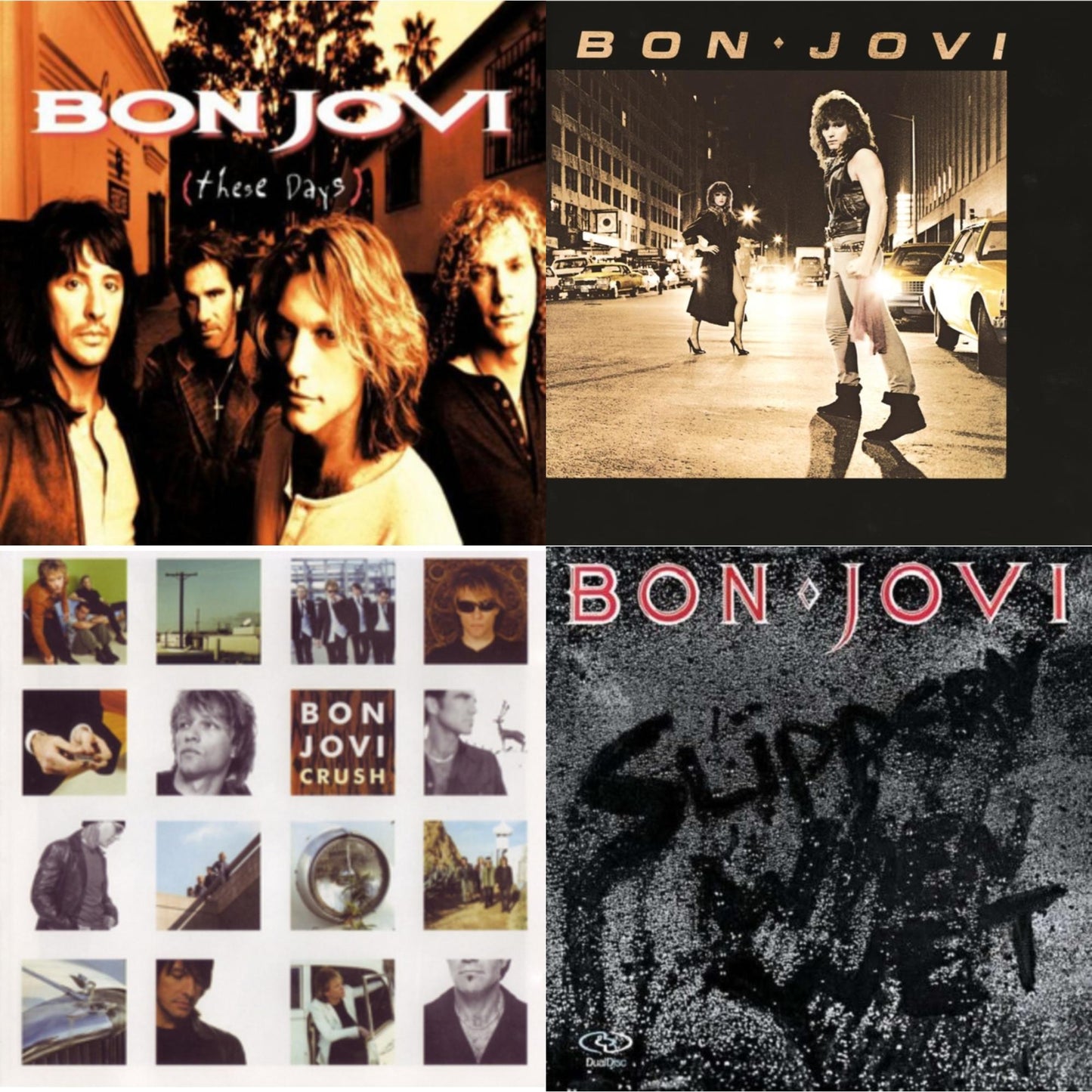 Bon Jovi (180G) & Slippery When Wet (180G) & These Days (180G) & Crush (180G)