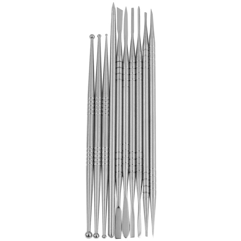 10pcs Stainless Steel Clay Sculpture Engrave Tools for Modeling Carving Crafts Ceramic Sculpting Tools Polymer Clay Molds