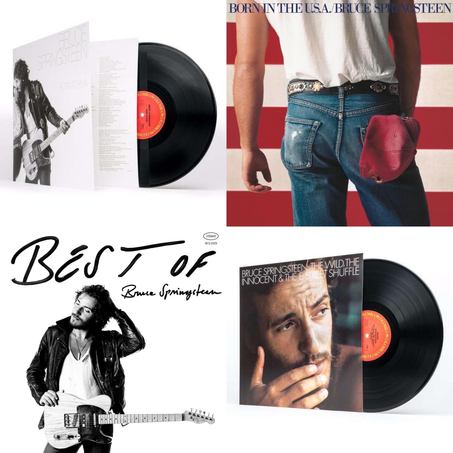 Best Of Bruce Springsteen (2LP) & Wild The Innocent & The E Street Shuffle (180G) & Born To Run (180G/Gatefold) & Born In The U.S.A. (180G)