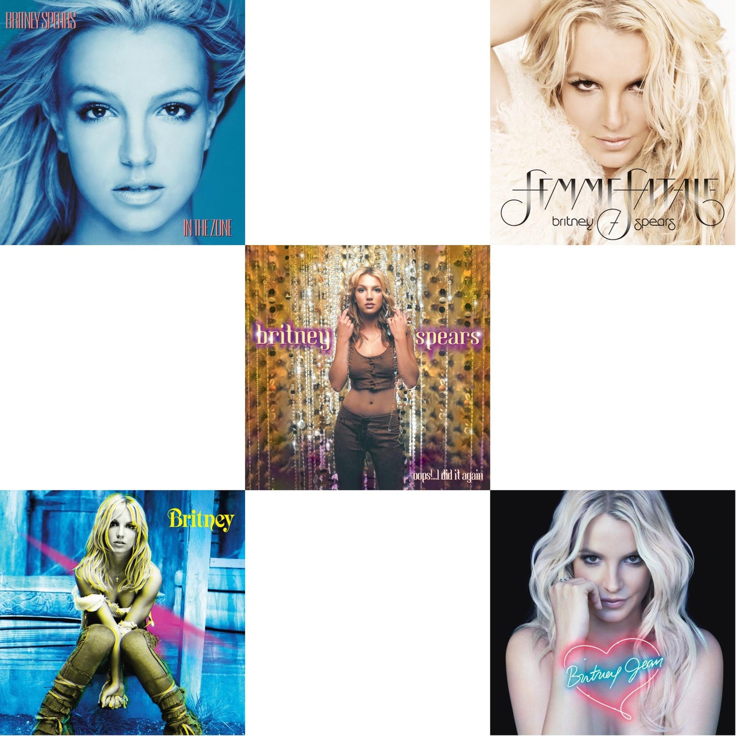 Oops!... I Did It Again & Britney & In The Zone & Britney Jean & Femme Fatale
