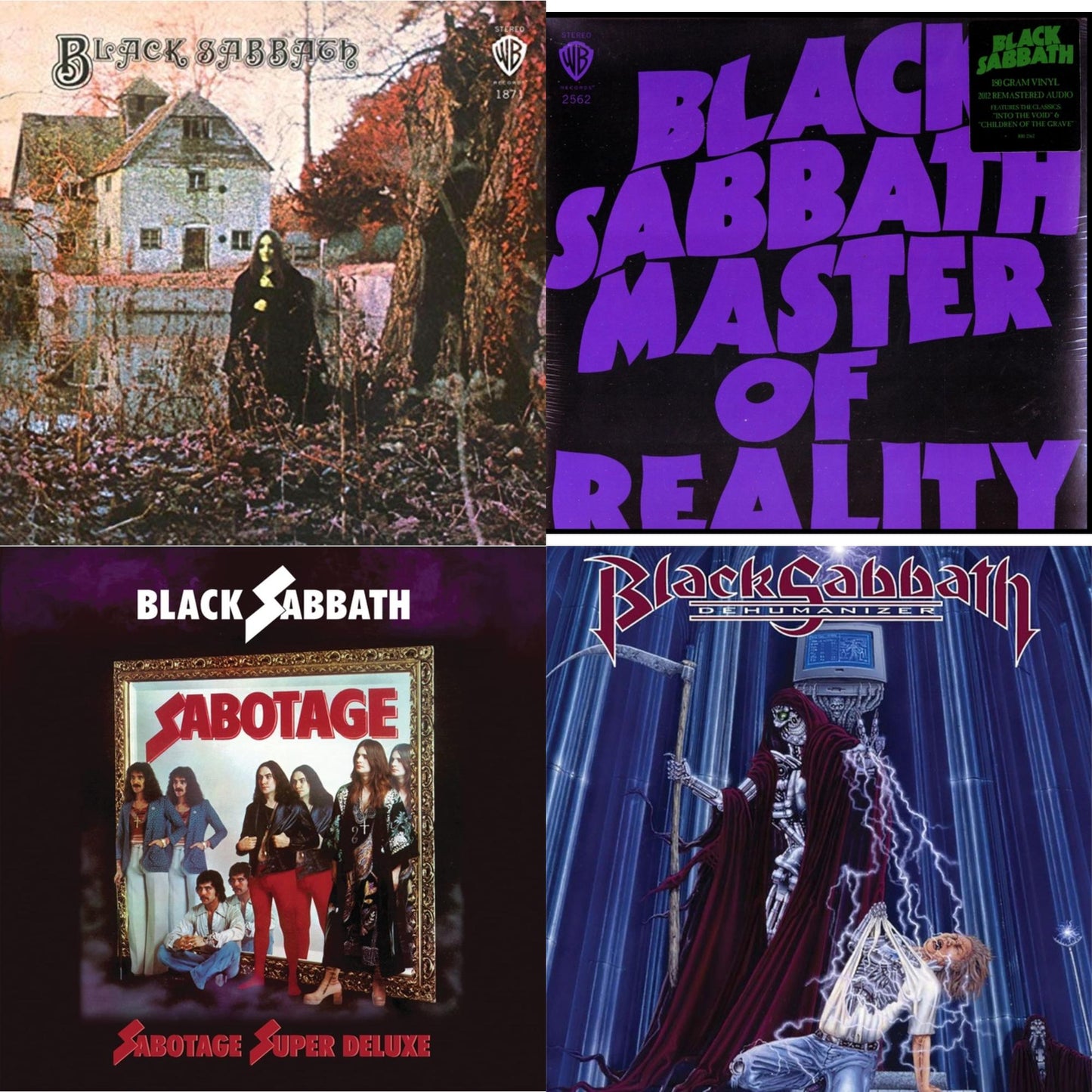 Black Sabbath - Black Sabbath (180G) & Master Of Reality (180G) & Sabotage (Super Deluxe Edition/4LP/7Inch) & Dehumanizer (Deluxe Edition/2LP) (Rocktober)