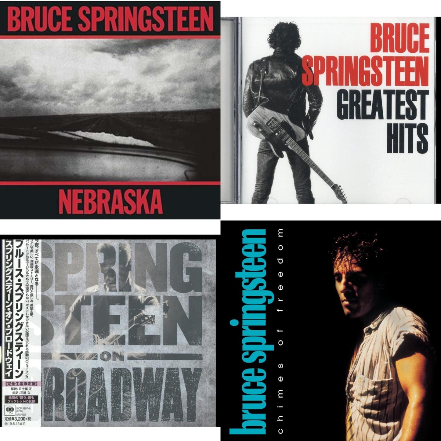 Greatest Hits & Springsteen On Broadway (Ltd/Booklet/Paper Jacket) & Chimes Of Freedom & Nebraska