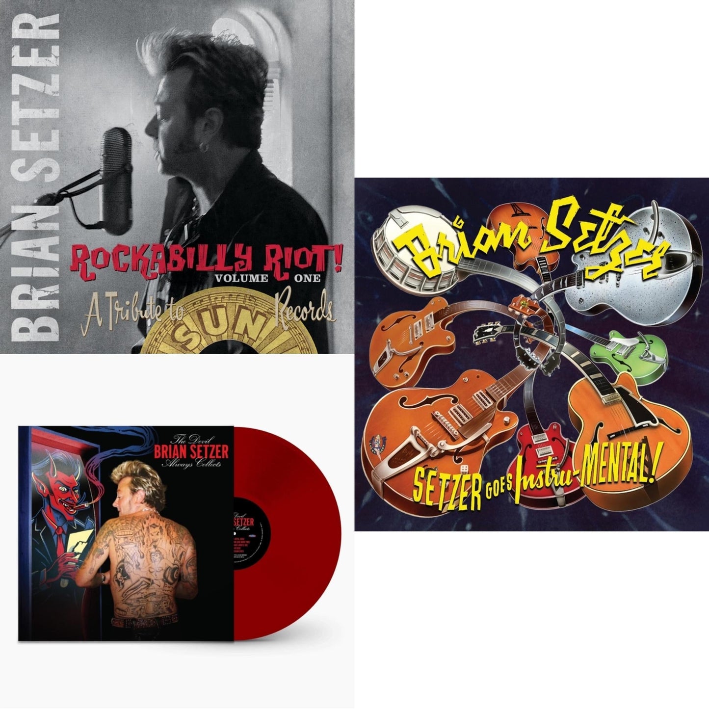 Devil Always Collects & Rockabilly Riot! Volume One: A Tribute To Sun Records (2LP/180G/Red Vinyl) & Setzer Goes Instru-Mental!