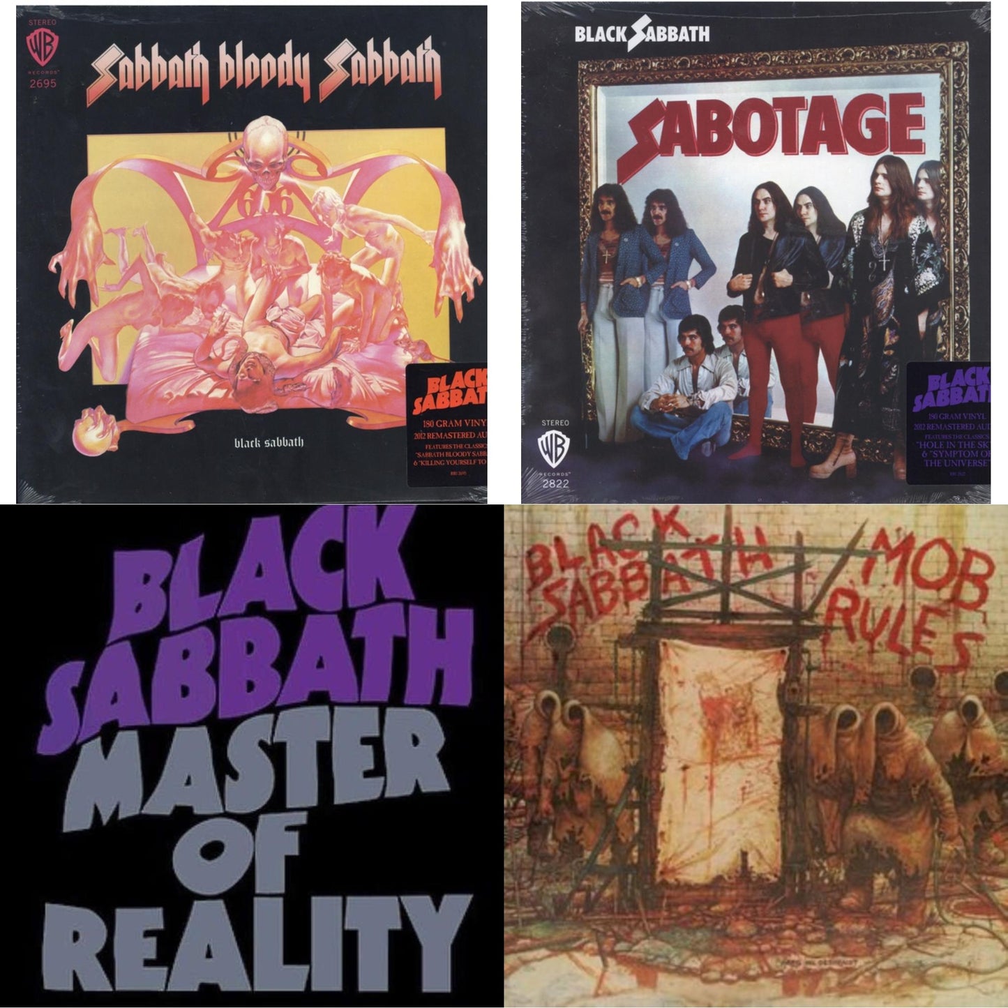 Sabotage (180G) & Sabbath Bloody Sabbath (180G) & Master Of Reality & Mob Rules (Deluxe/2LP)